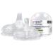 Anpei Straw and Sippy Cup Transitional Nipples Set of 2 with Nipple Storage Case Compatible with Comotomo Baby Bottles 5 oz and 8 oz Soft Spout & Straw Nipple