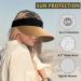 Women's Foldable Straw Sun Visor Hat - Wide Brim Beach Cap for Summer UV Protection in Korean Style - Khaki - Buy Online on SooperMarket.com
