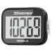 3D Pedometer for Walking, Simple Step Counter for Walking with Large Digital Display, Step Tracker with Removable Clip Lanyard Black