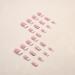 Justotry 24 Pcs Heart Square Short Milky French Press on Nails - Glitter Fake Nails Medium with Nail Glue - Pink Stick on Nails for Women - Squoval Nails for Nail Art - Buy Online on SooperMarket.com