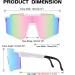 FEISEDY Wraparound Sports Sunglasses | Rainbow-Mirror Shield | Adjustable Legs | 75mm Lens - Buy Online on SooperMarket.com