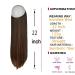 Halo Long Synthetic Hair Extensions Invisible Wire Headband 22 Inch Straight 4.4 Oz - Heat Resistant Fiber - No Clip - Dark Brown Mix Light Auburn - Buy Online on SooperMarket.com