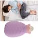 Shop Leak-proof Silicone Hot Water Bottle - Soft Pain Relief for Neck & Shoulder (Purple) | International Shipping - Buy Online on SooperMarket.com