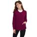 Green Town Women's Zip Front GT Performance Warm-Up Scrub Jacket Large Wine/Berry