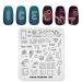Alexnailart Nail Stamp Plates Creative Fashion Temol Images Design Templates Neon Sign Music Multi-Pattern Printed Board Manicure DIY NAIL Art Printing Tools FA055