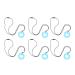 Kids Chewing Pendant Chew Sensory Necklace Silicone 10PCS Teeth Grinding Relieves Teething Pain Low Temperature Resistant for Children for Daily (Dark Blue)
