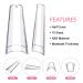 500pcs Medium Coffin Clear Acrylic Nail Tips with Acrylic Box - 10 Sizes Half Cover French False Nails for DIY Nails at Home or Salon - Buy Online on SooperMarket.com