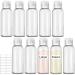 Kornerain 10stk 100ml travel bottle set transparent travel bottles set travel bottles for filling 100ml bottles of hand luggage for shampoo conditioner lotion (100ml)