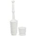 Master Plunger MP500-B4 Heavy Duty Bathroom Toilet Plunger Kit with Short Bucket. Equipped with Air Release Valve, White No Color