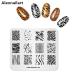 Nail Stamp Plate Set - 5pcs Picture Design Templates for Nail Art | Rock City Architecture Leopard & Hair Braiding Patterns - DIY Manicure Tools GT0011 - Buy Online on SooperMarket.com