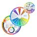 Wigearss 3 Pieces Color Mixing Wheel Package for School Office Learning Guide Art Class Teaching Tool (3 Piseces Different Sizes) 3 Piece Assortment