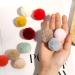 Pack of 30 Mini Faux Fur Pom Poms Beads - Handmade DIY Crafts - 30mm Mix Colors - Buy Online on SooperMarket.com