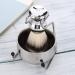 Premium Stainless Steel Shaving Brush Set - Beard Brush Holder Stand & Soap Dish | International Shipping - Buy Online on SooperMarket.com