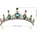 FRCOLOR Green Rhinestone Crown - Vintage Queen Baroque Princess Crown for Women - Birthday Bridal Tiara for Wedding Pageant Prom Halloween - Buy Online on SooperMarket.com