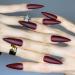 Redykat 24PCS XL Stiletto Matte Press On Nails - Salon Quality Extra Long Dark Red False Nails for Quick Home Manicure - Buy Online on SooperMarket.com