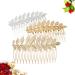 Minkissy 3-Piece Wedding Hairpin Set - Decorative Leaf Bride Accessories in Gold Silver & Rose Gold - Buy Online on SooperMarket.com