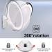 10X Magnifying Makeup Mirror with 3 Color Lighting | Suction Cup | 360 Rotation - White Medium - Buy Online on SooperMarket.com