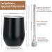 Telanks Modern 340 ML Yerba Mate Cup | 18/8 Stainless Steel | BPA-Free Lid Straw & Cleaning Brush | Black Tea Beverage Essential - Buy Online on SooperMarket.com