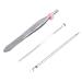 Kuuddker 3 in 1 Earpick Comedones Stick Eyebrow Tweezer Cosmetic Tool Set