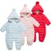Famuka Baby Winter Warm Down Snowsuit Hooded Puffer Outwear Red 12-18 Months - Buy Online on SooperMarket.com