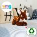 Deluxe Paws Eco-Friendly Deer Toy | 100% Recycled Plush | Sustainable Pet Plaything - Buy Online on SooperMarket.com