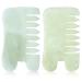 2 Pcs Jade Massage Comb Guasha Comb Guasha Scraping Scalp Comb Jade Gua Sha Scraping Massage Tool Multifunctional Handheld Head and Meridians Massage Tools for Head Caring, Relax (Green,Classic Style) 2 Count (Pack of 1) G…