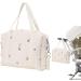 NewDVMMSS Soft Cotton Diaper Bag Carrier | Embroidered Children's Room Storage & Toy Organizer for Travel - Buy Online on SooperMarket.com