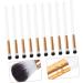 FOYTOKI 10pcs Precision Eyeshadow Brush Eye Shadow Makeup Brush Eye Makeup Kit Wooden Handle - Buy Online on SooperMarket.com