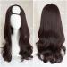 GJBXP Harajuku Fashion Long Wavy Curly Fluffy U-Shaped Wigs Heat Resistant Synthetic Fiber Ombre Mixed Dark Roots Hair for Girls 28inches/ 70cm M R