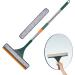 Window Glass Wiper | Adjustable Length Mirror Cleaner Tool | Window Cleaning Tool Reusable Glass Washing Equipment with Extension Handle Window Shower Cleaning Tool for Mirror Green - Buy Online on SooperMarket.com