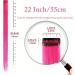 12 PCS Pink Hair Extensions Clip in 22Inch Pink Hair Extensions Colorful Straight Extensions Hair Highlights Accessories for Kid Girls Women Party Hair Decor 12pcs-Pink - Buy Online on SooperMarket.com