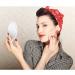 Double Sided 5X/1X Magnifying Hand Held Makeup Mirror - Compact Cosmetic Vanity Mirror for Girls Ladies - White - Buy Online on SooperMarket.com