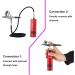 Paint Sprayer Cordless Airbrush Kit with Dual Action Gravity Type Spray Gun for Art Model Body Paint Artist Makeup Nail Tattoos Cake Tools for Painting Ceilings Fences cabinets Tm80s Black B - Buy Online on SooperMarket.com