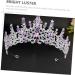 Purple Crystal Crown Tiara for Bridal Women Tiara Bridal Headpieces for Party Wedding Bridal Headband Bride Headdress Bridal Tiara Shiny Headband Wedding Bridal Hair Decor Tiaras 18X18CM Silver - Buy Online on SooperMarket.com