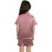 SWOMOG Kids Silk Pyjamas Set | Short Sleeve Button-Down Satin PJs | Misty Rose | Ages 4-16 - Buy Online on SooperMarket.com