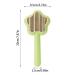 Self-Cleaning Cat Brush with Unlocking Button - Compact Fur Care Brush for Dogs Cats & Rabbits - Efficient Hair Removal in Green - Buy Online on SooperMarket.com