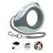 Blanlody roller leash dog leasic for large dogs up to 80kg with light medium -sized smaller dogs leash leash rubberized handle 3m dog leash and water bowl dog decorative bags (green)