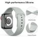 3 Pack Silicone Sport Bands Compatible with Apple Watch 38/40/41mm - White Grey Black - Replacement Straps for iWatch Series 8 7 6 5 4 3 SE - Men Women - Small Size - Buy Online on SooperMarket.com