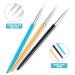 Sularpek 3PCS Nail Art Liner Brushes for UV Gel & Acrylic Painting - Short Strokes, Details & Blending - 7/9/11mm - Buy Online on SooperMarket.com