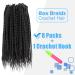 BOHOBABE 14 Big Loop Box Braids Crochet Hair - 8 Packs Prelooped Medium Short 3X Knotless Crochet Box Braiding Hair - Three Tones Natural Black Goddess Braid (1B) - Pack of 8 - Buy Online on SooperMarket.com