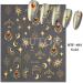 Diduikalor Sun Star Nail Stickers - 3D Self-Adhesive Heart Decals for Manicure Decor - Rose Gold Silver Design - Pack of 3 Sheets - Buy Online on SooperMarket.com