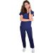Green Town Women's Nurse Scrub Set GT4FLEX Straight Leg Cargo V-Neck, Navy/Indigo, Size Medium - Buy Online on SooperMarket.com