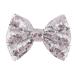 Love Fairy Fashion Bow Hairpin Sequins Hair Clip Multicolor 0ptional for Children and Women (Silver)