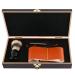 Cut Razor Set Classic Collection Vintage Wooden Box Straight Cut Throat Wooden Shaving Razor with Hair Shaving Brush Natural Tan Cow Leather Strop