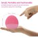 Mini Silicone Facial Cleansing Brush - FEITA Waterproof Silicon Face Cleaner and Electric Masager System for All Skin Types (Pink) - Buy Online on SooperMarket.com