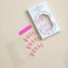 White French Tip Press On Nails - Short Square Pink Glossy Acrylic - Reusable 24pcs Stick On Nails for Women & Girls - DIY Nail Art Decoration - Buy Online on SooperMarket.com