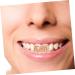 Gogogmee 1pc Scorpion Single Braces Hip Hop Costume Funny Party Dentures Photo Dentures Props 14k Toy Fashion 2X1cm Golden - Buy Online on SooperMarket.com