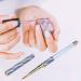 Lanlousy Pen Rhinestone Acrylic Handle Carving Painting Gel Nail Extension Manicure Liner Pen 03 3# white stripe (round head) - Buy Online on SooperMarket.com