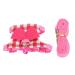 Small Pet Vest Chest Strap Pet Walking Harness and Leash Set Rabbit Squirrel Ferret Hamster Pink Vest Harness(S)