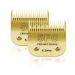 BESTBOMG 2 pieces 5fC replacement knife for dog care compatible with Heiniger/Moser Max45/Andis/Easter A5 derailleur for dogs length 1/4 inches (6.3 mm) gold colors 5FC-G-2
